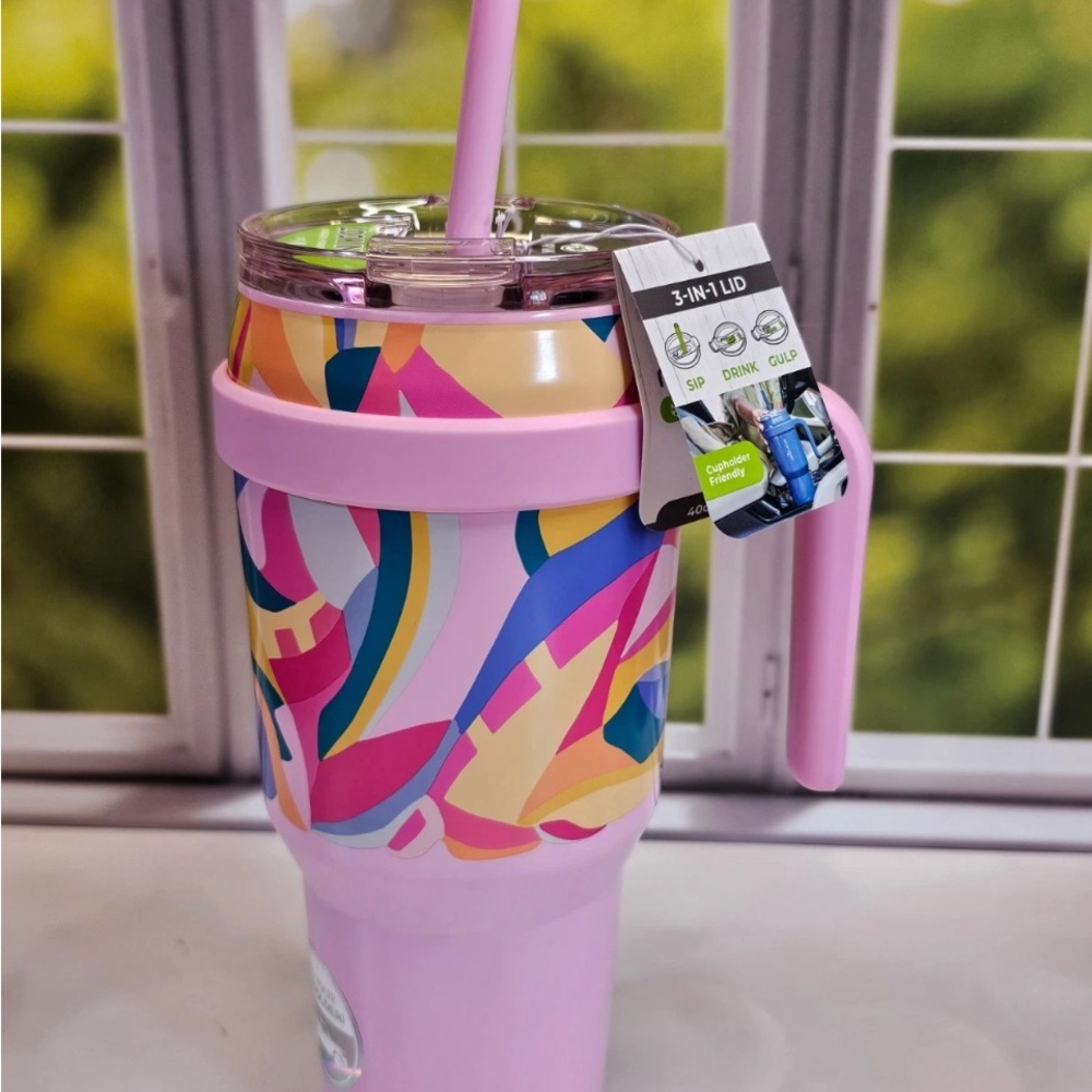 Colorful Insulated Tumbler with Handle